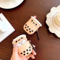 ราคา [พร้อมส่ง] ลงใหม่!! เคส AirPods 1/2/i9s/i1-/i12 ชานมไข่มุก (9944837765)