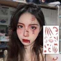 ราคา คละแบบ คละลาย แทททูtattooรอยแผล แผลปลอม แทททูฮาโลวีน แทททูแผลเป็น สติกเกอร์ฮาโลวีนHalloween sticker tattoo random design (26767408882)