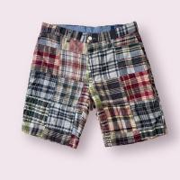 ราคา (มือ2) Ralph Lauren Patchwork Plaid Men's Shorts กางเกงขาสั้น Size30 (24030568898)