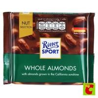 ราคา ริทเทอร์สปอร์ต with (Ritter 100Sports) ช็อกโกแลตผสมอัลมอนด์ก.Ritter SportsChocolate Almonds100 g. (22121651964)
