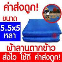 ราคา *ค่าส่งถูก* ผ้าลาน (5.5x5y) ผ้าลานตากข้าว ลานตากข้าว ผ้าลานตากข้าวสำเร็จรูป มุ้งฟ้า มุ้งไนล่อน ผ้าแยง ตากข้าว clearance (57150122525)