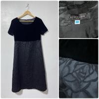 ราคา Remalon เดรสผ้ากำมะหยี่ สีดำ เดรสญี่ปุ่นมือสอง (53700196579)