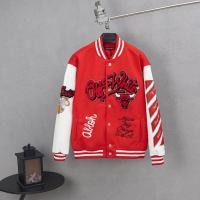 ราคา C7NT Off Baseball Jacket Collaboration Bull Wool Baseball Jacket Heavy Embroidery Men's Loose Retro Jacket (54652270951)