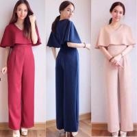 ราคา hbstation.shop เสื้อผ้าแฟชั่น จั้มสูทขายาว สีแดง กรม ครีม พร้อมส่ง (4508817786)