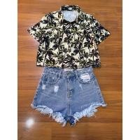 ราคา xact แท้เสื้อครอปลายเก๋ผ้าดีใส่เที่ยวใส่ไปทะเลสภาพดีมือสอง(ไม่รวมกางเกงนะคะ) (22761513049)