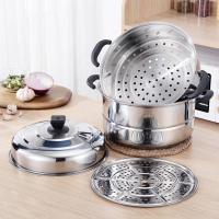 ราคา Stainless POT36 ซึ้ง หม้อนึ่ง ซึ้งสแตนเลส รุ่นฝาสูง หม้อสแตนเลสหม้อสุกี้ มีหลายขนาด (19785701315)