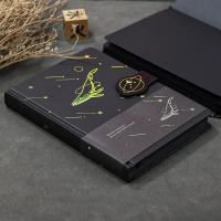 ราคา สีดำ สมุดบันทึกไดอารี่ วาดด้วยมือ การ์ดหน้าภายใน ปลาวาฬแม่เหล็กหัวเข็มขัดโน้ตบุ๊ค ศิลปะYouth College (26326029547)