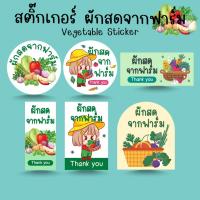 ราคา [โปร10แถม1] สติ๊กเกอร์ ผักสด ผักสดจากฟาร์ม Fresh Vegetable Sticker ไดคัท (25942732535)