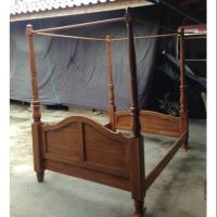 ราคา Charan2515เตียงเสา5,6ฟุต ไม้สักทอง สวยงาม ทนทาน ใช้งานได้หลายสิบปี (6608325219)