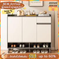 ราคา ตู้รองเท้า สามารถรองเท้าได้เยอะมาก สีไม้แนววินเทจ สไตล์ญี่ปุ่น มีให้เลือกเยอะ พร้อมส่งเยอะมาก โทนสีไม้/เทาขาว (21227422053)