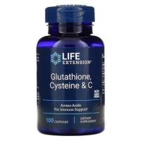 ราคา Life Extension, Glutathione, Cysteine & C [ 100 Capsules ] 21st Century, Daily Amino Acid, Now Foods, Tri-Amino (13513466190)