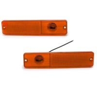 ราคา ไฟข้าง ทรงสีเหลี่ยม 2 ชิ้น จีฟ เลนส์สีส้ม สำหรับ Jeep Cj5 Cj6 Cj7 Cj8 ปี 1945-1975 (6224994811)