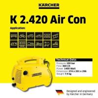 ราคา KARCHER เครื่องฉีดน้ำแรงดันสูง รุ่น K2.420 AIR CON แรงดัน 100 บาร์ เครื่องล้างแอร์ เหมาะสำหรับล้างแอร์โดยเฉพาะ (21246257686)
