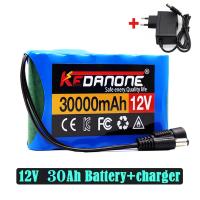 ราคา NEW Portable Super 12V 30000mah Rechargeable Lithium Ion Battery Pack Capacity DC 12.6v 30Ah CCTV Cam Monitor + Charger (19484006890)