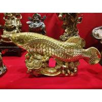 ราคา รูปหล่อปลามังกรคาบเหรียญเนื้อทองเหลือง (12074018849)