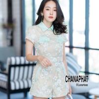 ราคา Sale Sale จั๊มสูทขาสั้น งานปัก ไซส์ L งานป้าย jariya (1991700774)