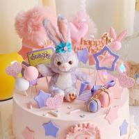 ราคา ขายร้อนน่ารักกระต่ายสีม่วง StellaLou เค้กตกแต่งตุ๊กตาตุ๊กตาวันเกิดเค้กวันเกิด Topper แกนตกแต่งงานเลี้ยงวันเกิด (13696704694)