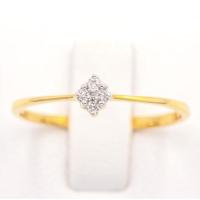 ราคา Happy Jewelry แหวนกระจุกทรงข้าวหลามตัด สวยๆ ทรงคลาสสิค เพชรแท้ ทองแท้ 37.5% (9K) ME866 (14089888244)