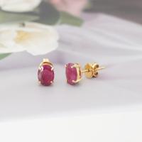 ราคา Artisan by N.K.- ต่างหูทับทิมแท้ ตัวเรือนทอง 14K (27625719084)