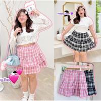 ราคา /MT/กระโปรงสาวอวบ ขนมชั้น ลายสก็อต น่ารักมาก #เสื้อผ้าไซส์ใหญ่ สาว อ้วน พลัสไซส์ (26909789075)