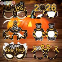 ราคา JKTH 6 ชิ้น/เซ็ต 2026 สวัสดีปีใหม่ ck ทองปีใหม่กระดาษแว่นตา Photo Props JKK (51452142756)