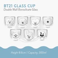 ราคา พร้อม! Bt21 BTS Mug / แก้วเกาหลี Double Wall Borosilicate ถ้วยแก้ว / แก้วคาเฟ่ / แก้วชากาแฟน้ําผลไม้ / BT21 สินค้าของที่ระลึก (24137495780)