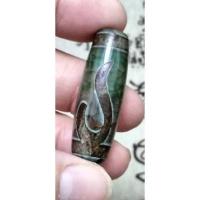 ราคา ลูกปัด Dzi ลูกปัดอาเกตธรรมชาติลายมังกร Agate-Ruyi Money Hook ลูกปัด Dzi (F028) (21989185796)