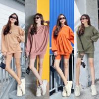 ราคา Renita ชุดเซ็ต 2 ชิ้น เสื้อคอกลม แขนยาว อก 50 Oversize Legging Set กางเกงเลคกิ้ง ขาสั้น เอว 36 (10254231537)