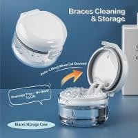 ราคา จัดฟัน รีเทนเนอร์ ทําความสะอาด & กล่องเก็บของพร้อมถาดยกอัตโนมัติ-กรณีเดินทางป้องกันการรั่วสําหรับวงเล็บฟันปลอมและผู้จัดงานรวมแปรงและห้องเก็ (44852330102)