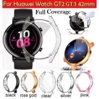 ราคา Compatible For เคส Huawei watch GT 3 / Huawei GT2 กรอบเคสนาฬิกา TPU กันรอย กันกระแทก สำหรับ Huawei Watch GT 2 42 มม. Huawei Watch GT2 Case (3618581376)