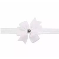 ราคา ที่คาดผมเด็ก โบว์คาดผมเด็ก ประดับเพชร ที่คาดผมน่ารักๆ ของใช้เด็กอ่อน ที่คาดผมรูปโบว์ สีขาว (1498169154)