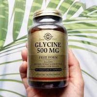 ราคา ไกลซีน Glycine 500 mg 100 Vegetable Capsules (Solgar®) (11235563227)