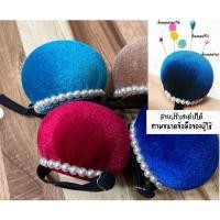 ราคา หมอนปักเข็ม ที่ปักเข็ม หมอนปักเข็มรัดข้อมือ หมอนเข็มทรงกลมเเบบรัดข้อมือ หมอนเข็มกำมะหยี่ wrist pin cushion ราคาต่อชิ้น (25839541683)