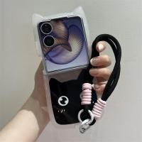 ราคา การ์ตูนลูกแมวหูเคสโทรศัพท์ลายแมวสีดําพร้อมสายรัดแบบพกพาสําหรับ เสี่ยวหมี่ ผสม พลิกผสม2 ฝาหลังกันกระแทก (24196755242)