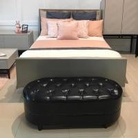 ราคา kai-fur สตูล เก้าอี้สตูล หุ้มหนัง PU เย็บดึงกระดุม ปักหมุดเงิน หรูหรา (16573434871)