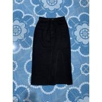 ราคา กระโปรงยีนส์ยาวสีดำผ่าหน้า ไซส์ S (43451993507)