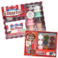ราคา ของแท้ USA[2 รุ่น] Melissa & Doug Scoop & Stack Ice Cream Cone Playset ชุดเล่นตักไอติม เล่นอบคุ๊กกี้ อย่างดี ทนทาน U (23684891119)