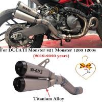 ราคา Titanium Alloy For DUCATI Monster 821 Monster 1200 1200S 2019 2020 Motorcycle Exhaust Escape Modiif (44901829349)