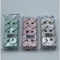 ราคา ปลั๊กลอย 3 ช่อง เต้าเสียบ Plug Nationine 2 ขา 3 เต้า ฝังผนัง สายต่อ (Pack 1 ชิ้น)คละสี (4337740029)
