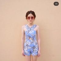 ราคา จั๊มสูทขาสั้นไซร์ S ป้าย something (5528058175)