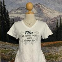ราคา เสื้อยืด FILA ผ้ากีฬา อก34-36 มือสอง (41250786429)