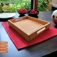 ราคา KayuKu ถาดไม้เฟอร์นิเจอร์ 35x35x7 ซม. กล่องเสิร์ฟ ถาดไม้ กล่องของขวัญไม้ (40567183031)