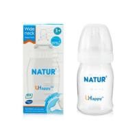 ราคา Sale!! ถูกสุดๆ ขวดนมปากกว้าง Natur รุ่น UHappy 4oz. (7110384189)
