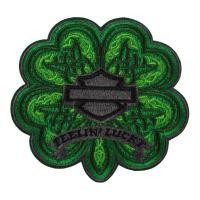 ราคา New Arrivalแพทช์ อาร์ม ติดเสื้อ Harley-Davidson 3.5 in. Embroidered Feelin' Lucky B&S Sew-On Patch, Green Item # 8018474 (43023880824)