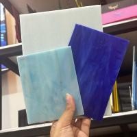 ราคา กระจกสี กระจกโทนฟ้าน้ำเงิน กระจกทำสเตนกลาส stained glass diy #bl (29459515051)