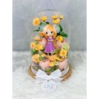 ราคา โหลแก้วดอกไม้ ตุ๊กตาเจ้าหญิง เจ้าหญิงดิสนีย์ ราพันเซล Rapunzel Disney Princess ของขวัญวาเลนไทน์ ของขวัญวันเกิด รับปริญญา (3557203372)