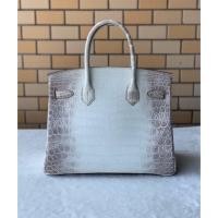 ราคา กระเป๋าหนังฮิมาลัยCrocodile ทรงBirkin ขนาด30ซม. หนังแท้ สำหรับสุภาพสตรี (51952365227)