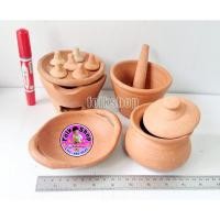 ราคา ของเล่นดินเผา ชุดหม้อข้าว หม้อแกง (973528657)