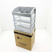ราคา ชั้นวางเครื่องสําอางลิ้นชักพลาสติกขนาดเล็ก 3 ชั้น / MAKEUP ORGANIZER Table Rack / ชั้นวางเครื่องสําอางขนาดเล็ก 3 ชั้น / READY MAKASSAR (29209025091)