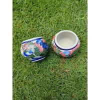 ราคา โอ่งน้ำนกลายมังกรคละสี sizeจิ๋ว/เล็ก (11041090607)